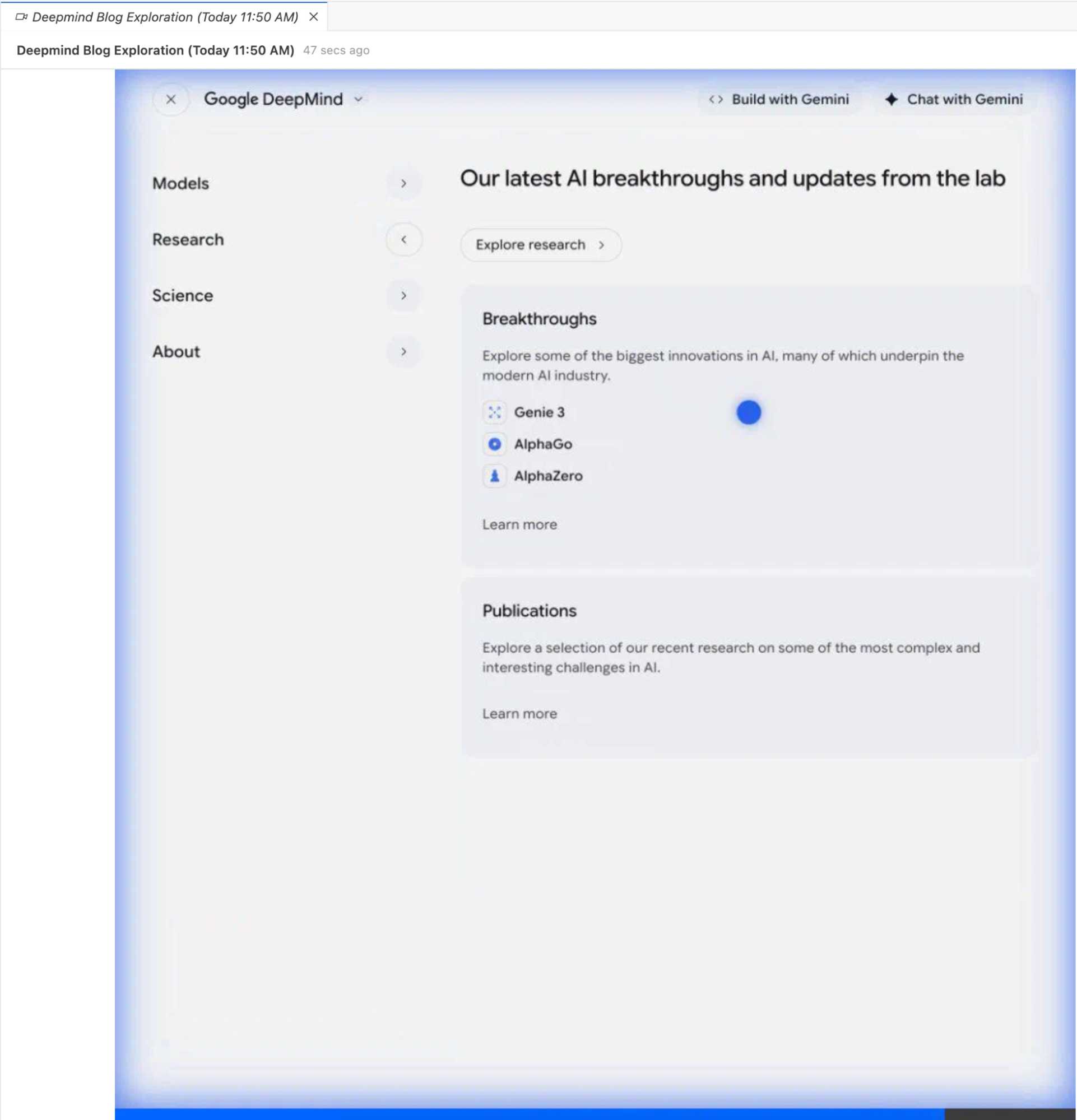 Browser Recording Artifact