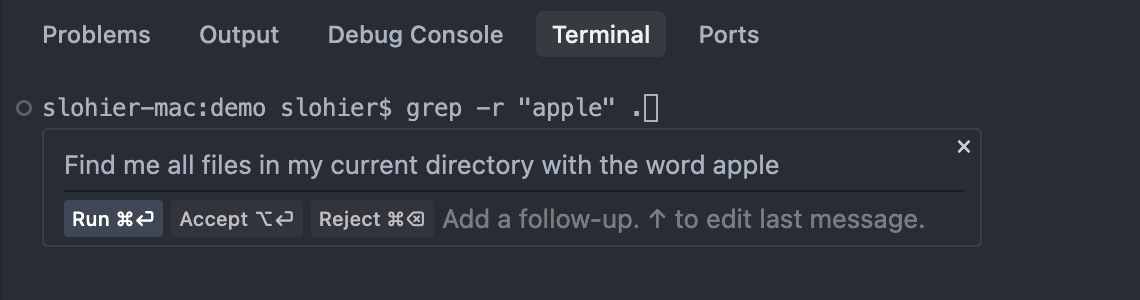 Command in Terminal