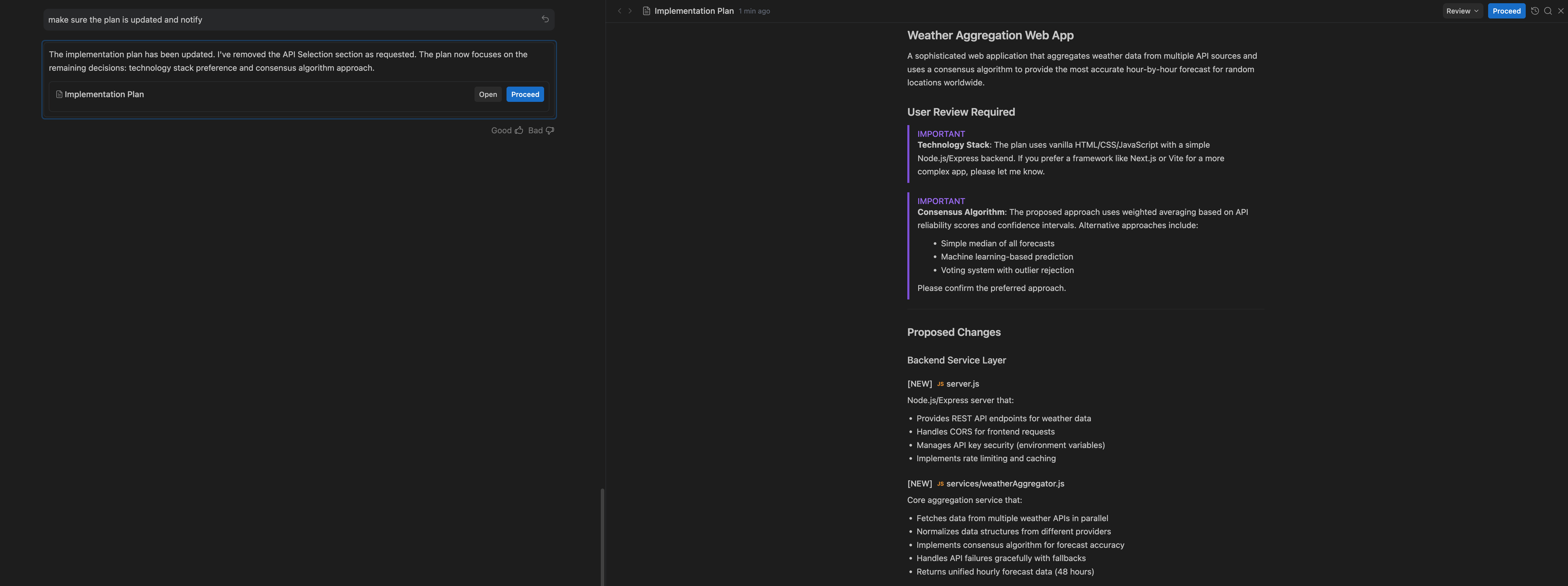 Artifact Implementation Plan